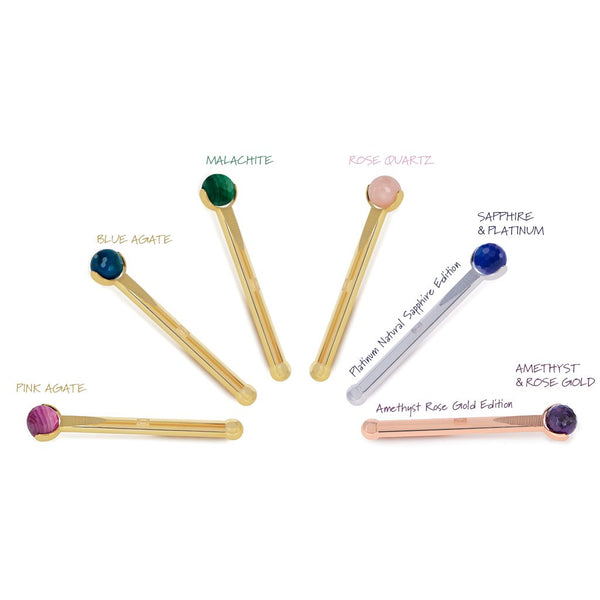 PRECIOUS CONTOURING FACIAL MASSAGER BLUE AGATE & GOLD